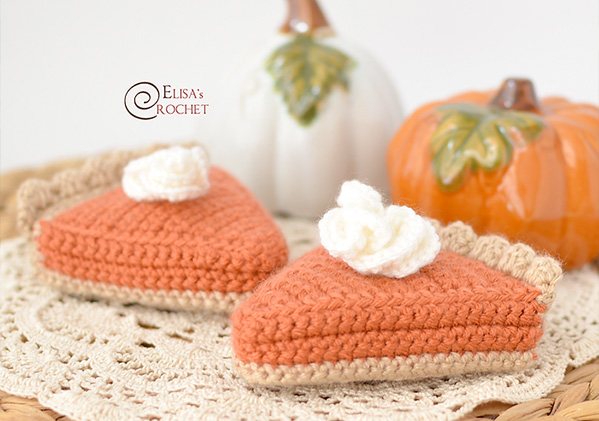 darmowy wzór amigurumi ciasto tarta dyniowa na jesień