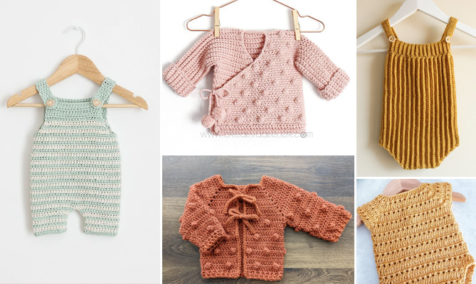szydełkowe ubranka dla niemowlaka darmowe wzory