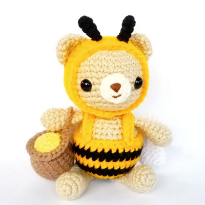 miś pszczółka amigurumi bezpłatny schemat