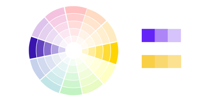 schemat komplementarny zasady łączenia kolorów